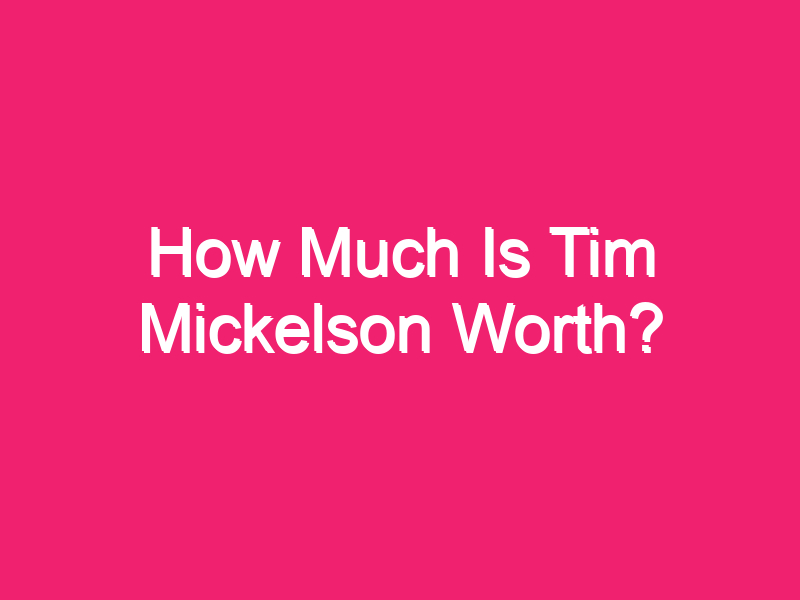 How Much Is Tim Mickelson Worth?